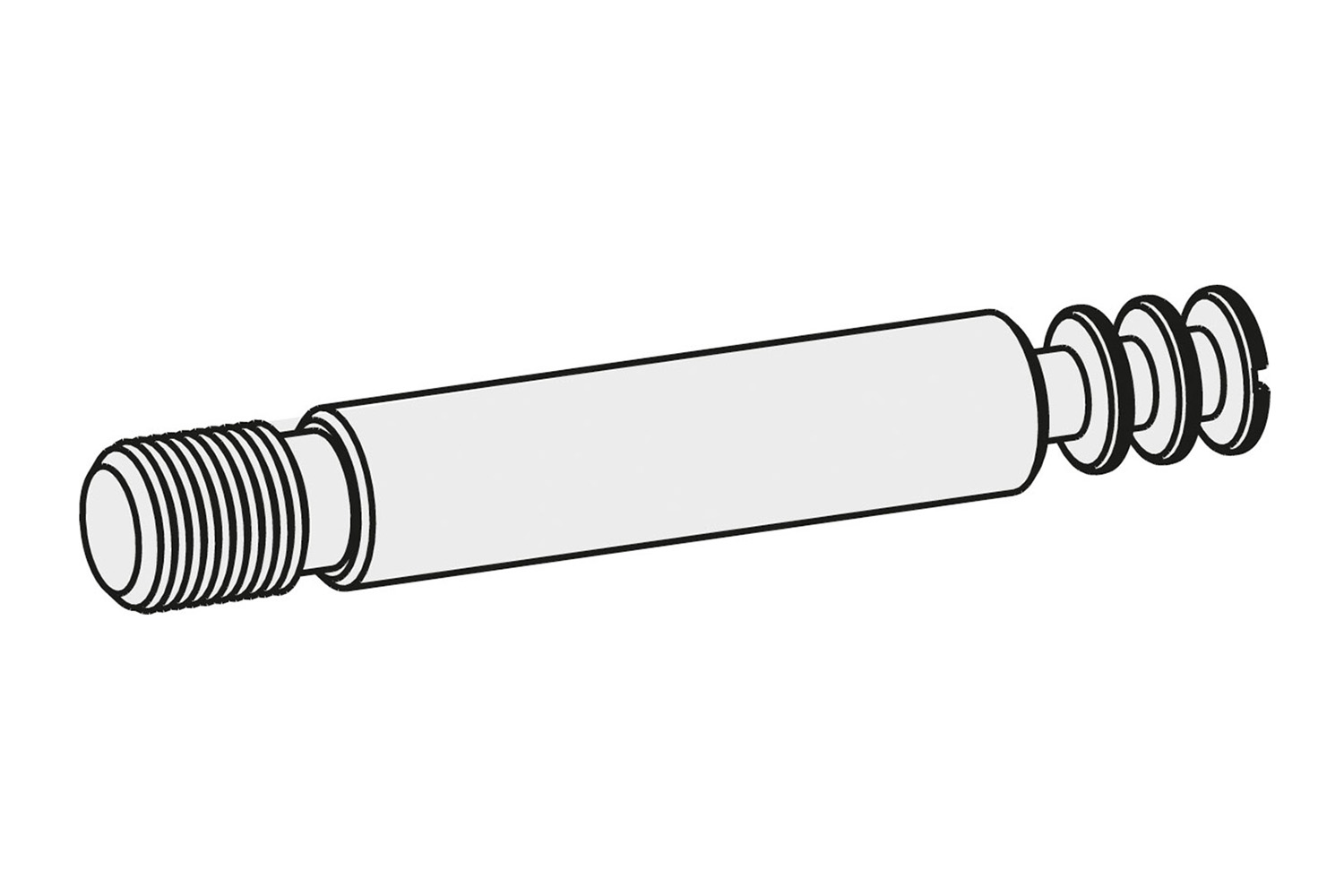 Spiraal excenter Grandes verbindingsbout - 55mm - schroefdraad m6 x 9mm - staal verzinkt