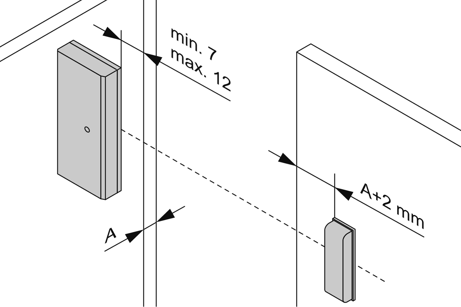 Draadloze magneetdeurcontact-schakelaar - 12V/24V