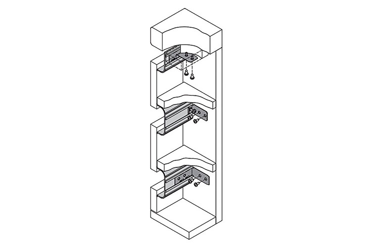 L-greep - 5500mm - aluminium-look