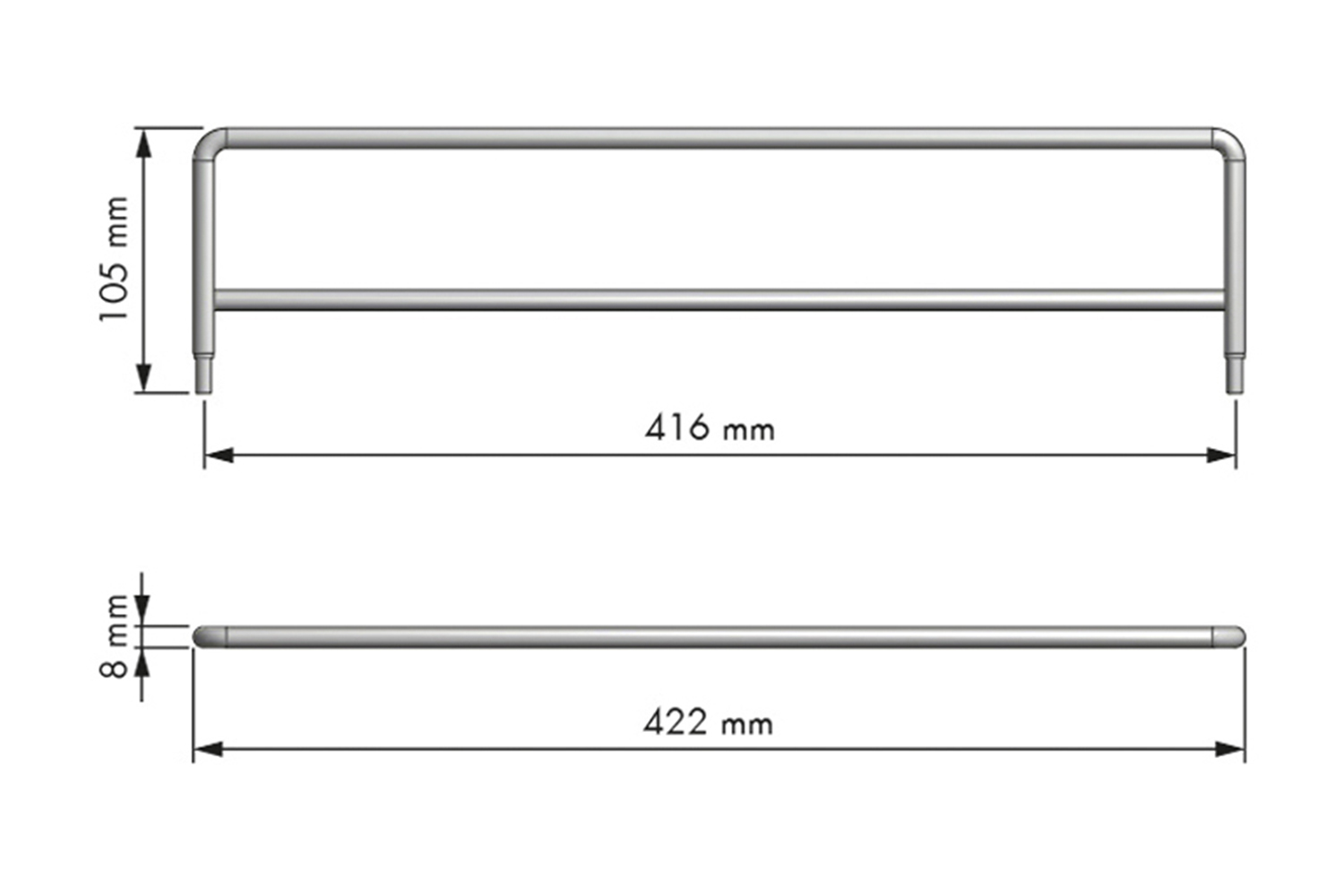 Diepte verdeler - 416x105mm