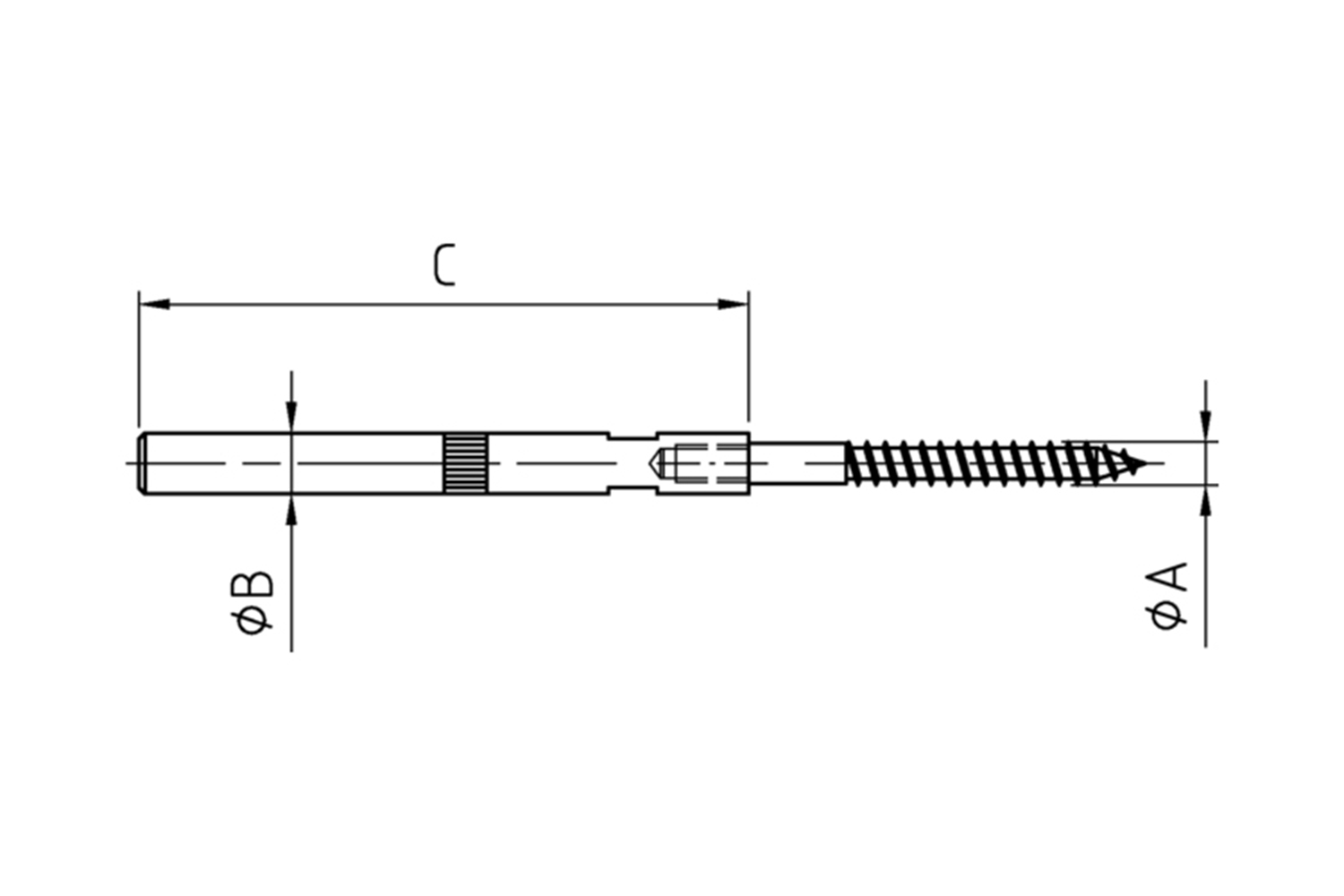 Excentrische plankdrager - verzinkt - 6x10x100