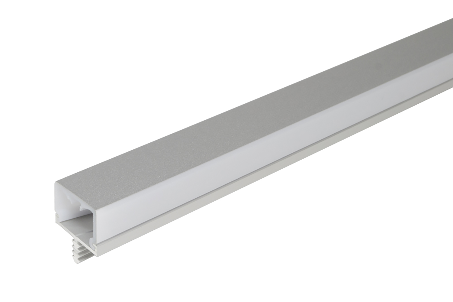 Led opbouw profiel - lagos I - rvs-look - 3000mm - incl. afdekprofiel