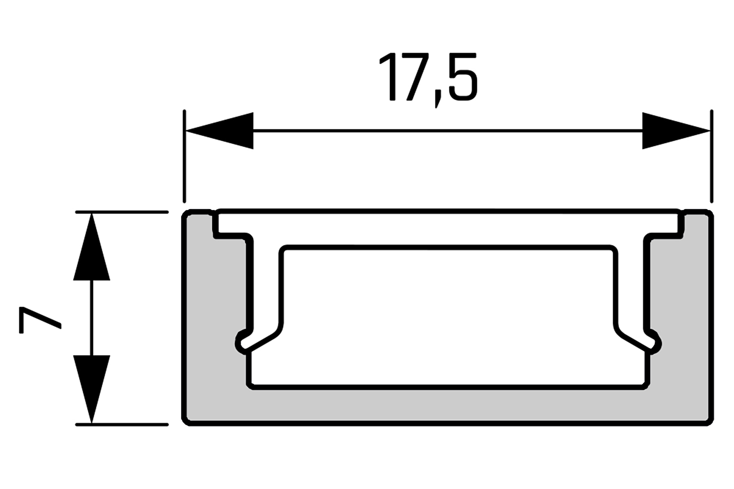 Led inbouw profiel - paris - zwart - 3000mm - incl. zwart afdekprofiel