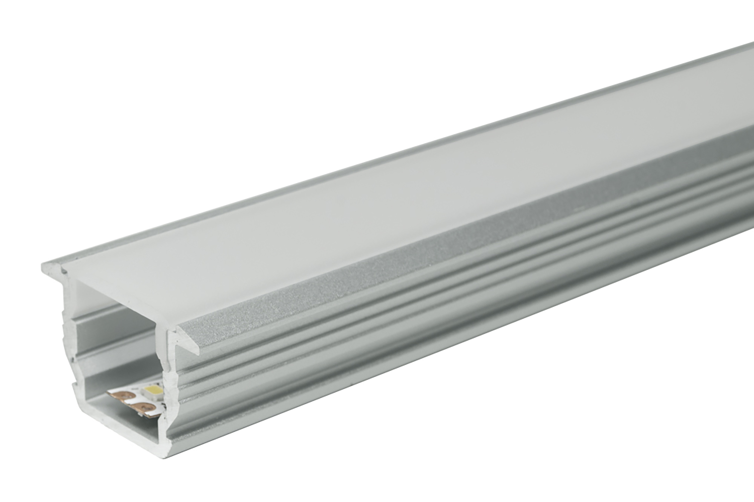 Led inbouw profiel - manila IV - rvs-look - 2500mm - incl. afdekprofiel