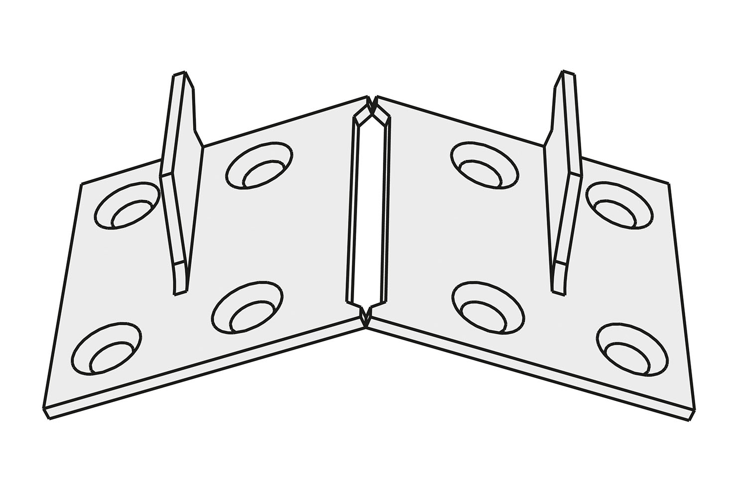 Dubbele ophangplaat - scarpi 4 - opschroefbaar - 45kg - 88mm