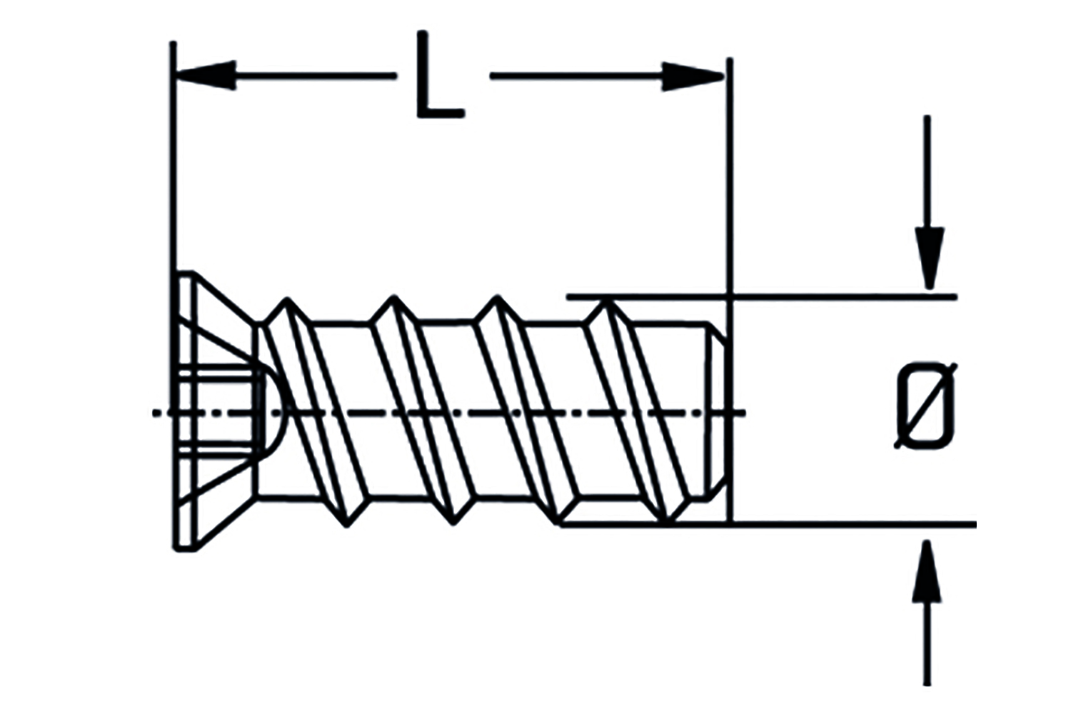 Euroschroef - platkop - Ø6,3 x 11mm - staal verzinkt