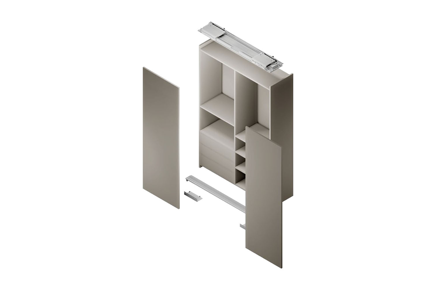 Set xl beslag voor linker deur - Systeem Online - tot 3000mm (2-deurs) - 85kg