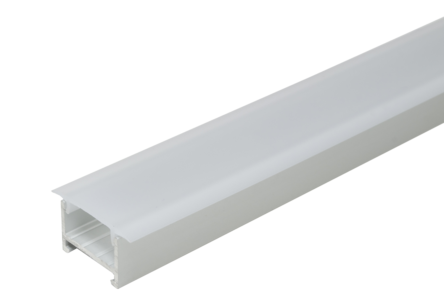 Led inbouw profiel - porto 2 - rvs-look - 3000mm - incl. afdekprofiel