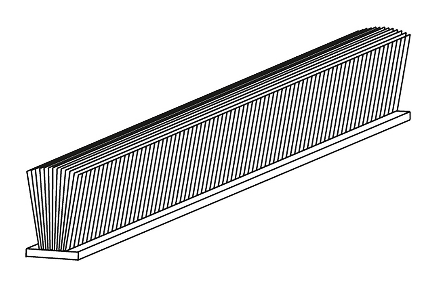 Borstelprofiel - voor Screen 4 - 1000mm - 7x9mm