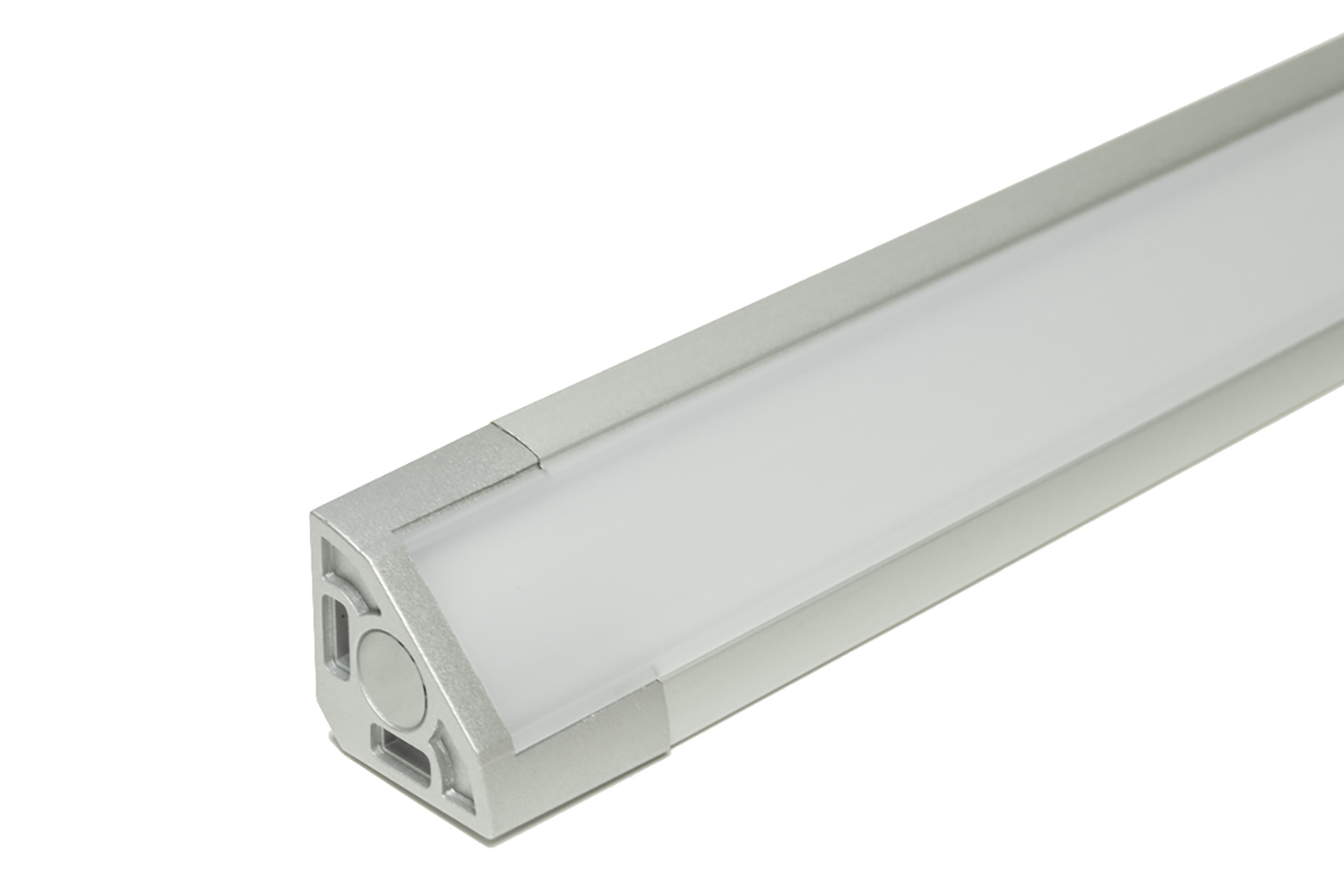 Led opbouw profiel - porto 5 - rvs-look - 3000mm - incl. afdekprofiel