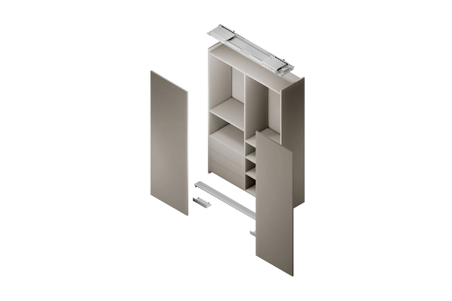 Set boven- en onderrail - systeem online - 4000mm