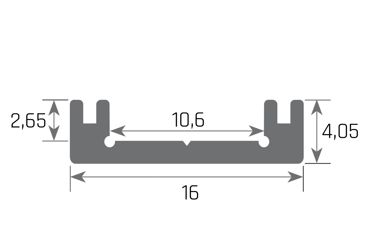 Led inbouw profiel - milaan slim - rvs-look - 3000mm - incl. afdekprofiel