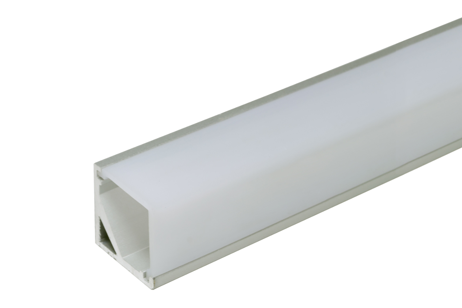 Led opbouw profiel - quattro mini - rvs-look - 2500mm - incl. afdekprofiel