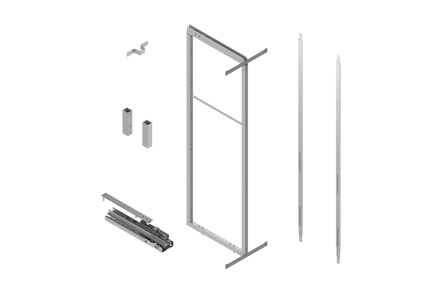 Apothekerskastframe - 120-160cm hoog - 450/500/600mm breed