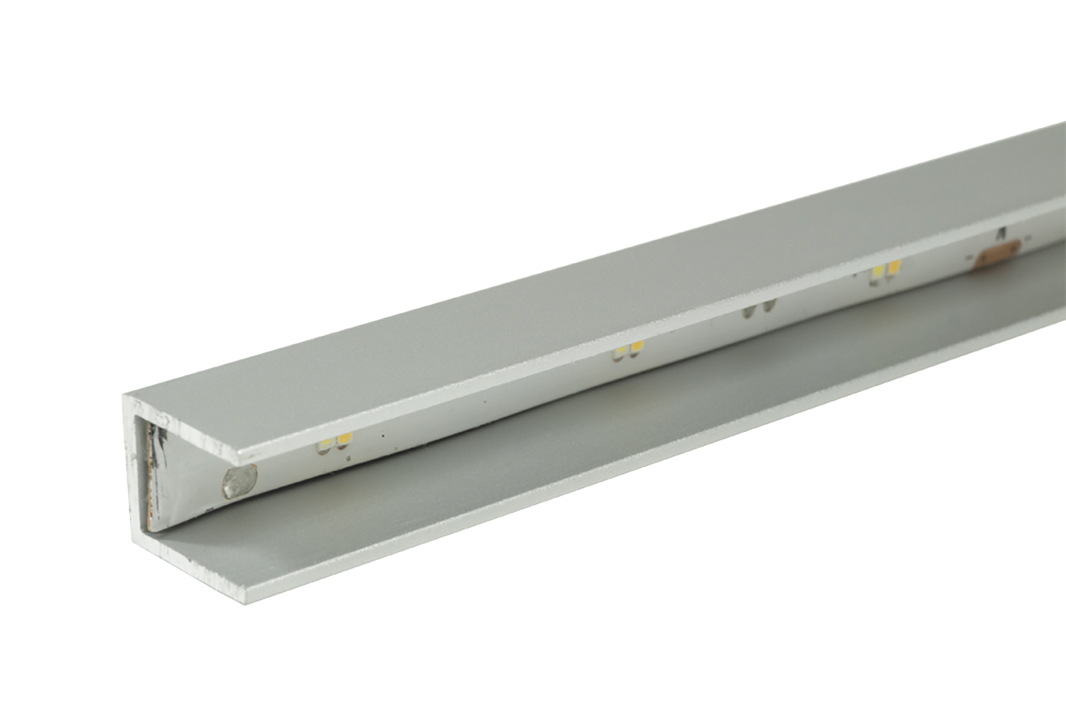 Led opbouw profiel - glaskantenprofil - rvs-look - 2500mm