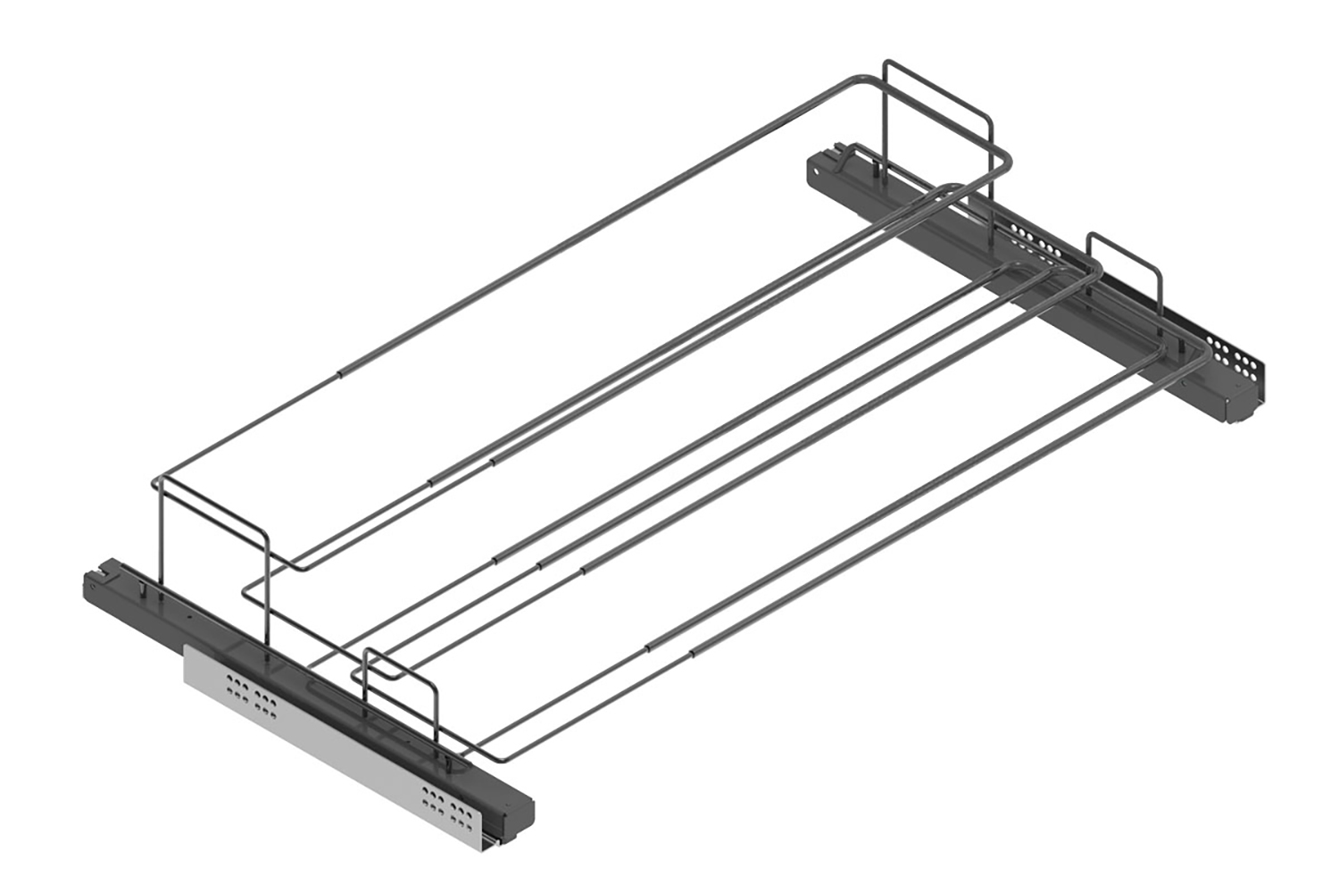 Uittrekbaar schoenenrek - antraciet - 450-650mm