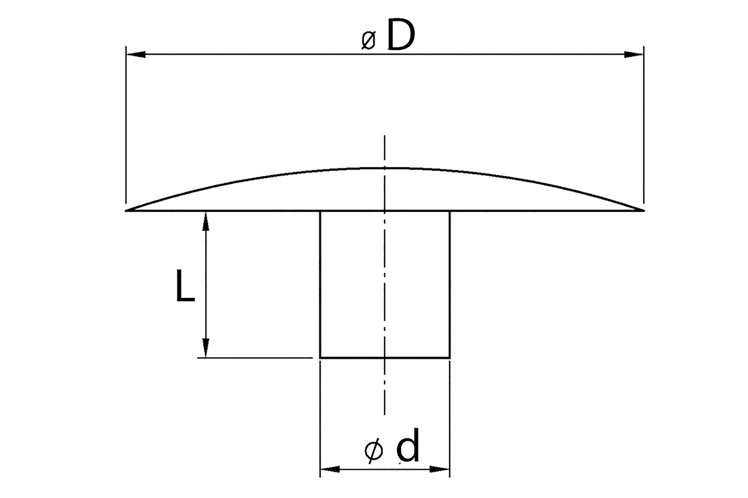 Afdekkap - voor schroeven - kersen - d:2.5mm - d:12mm - l:6mm