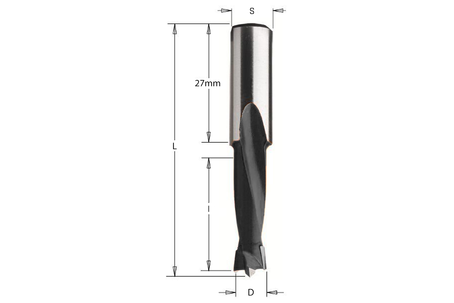 Drevelboor - 5mm - rechts