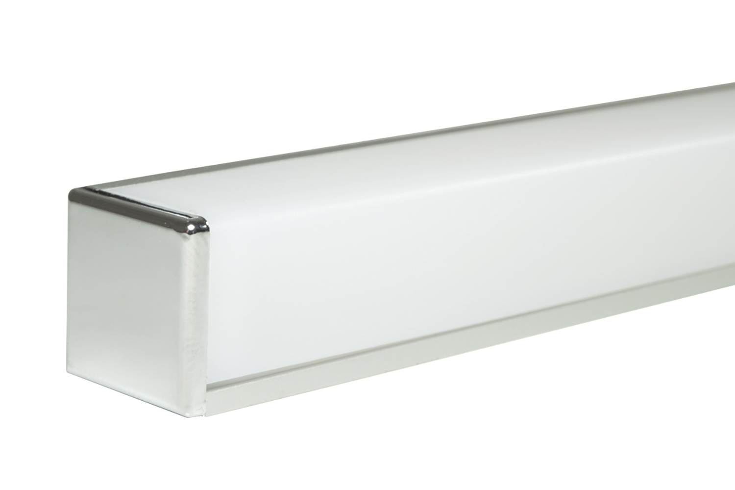 Led opbouw profiel - quattro mini - rvs-look - 2500mm - incl. afdekprofiel