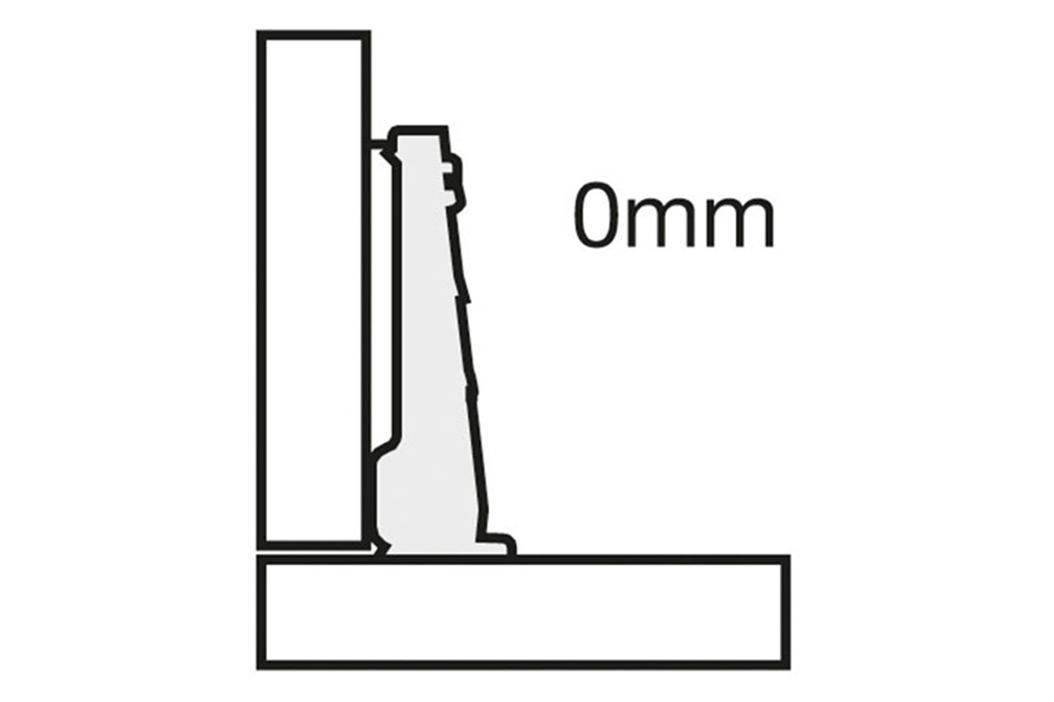 Potscharnier hoek - Mesuco 143 - 15-125° - volledig opdek - opschroefbaar