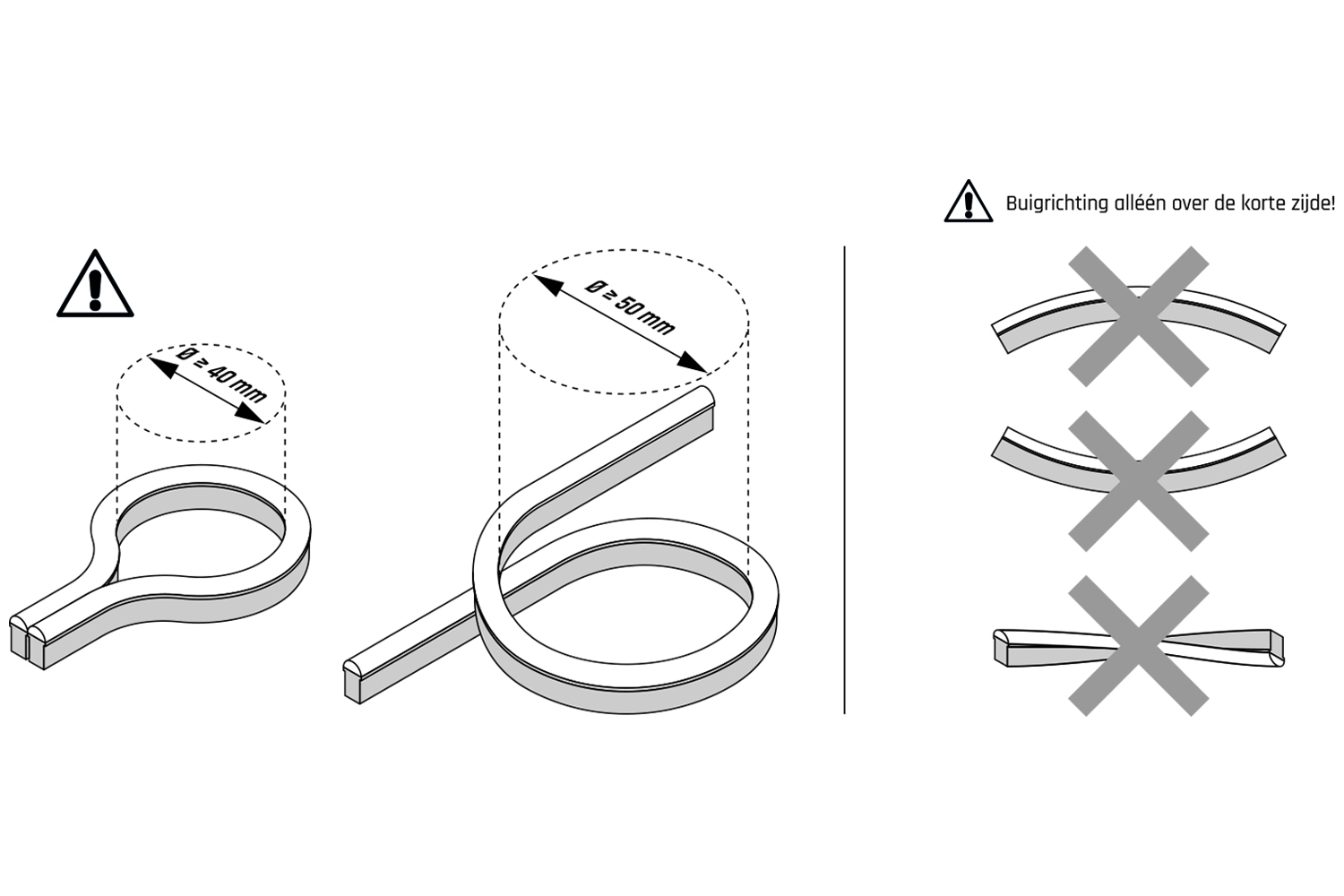 Led band - tudo octopus - 1000mm - 3000k - 8w/m - 4x10mm