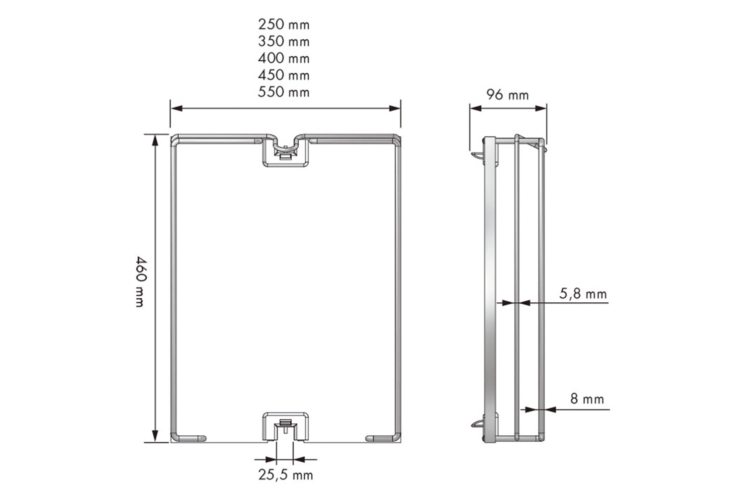 Plateau voor apothekerskast - 300mm