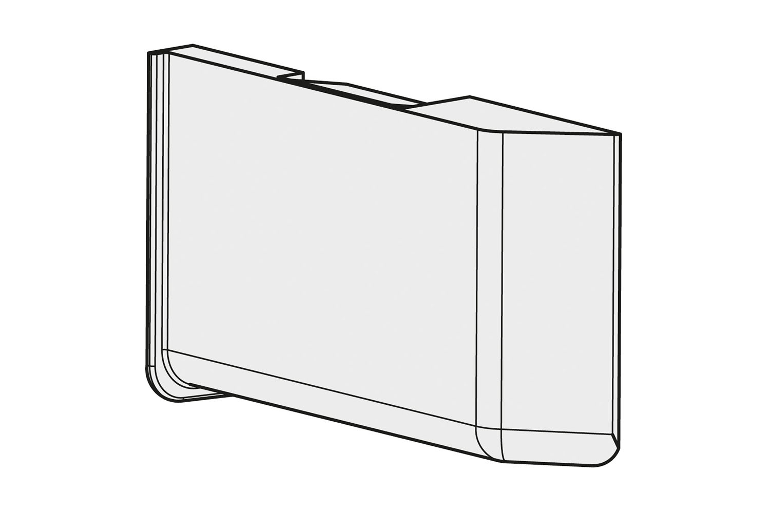 Afdekkap - Scarpi 4 - rechts - wit - RAL9001 - kunststof