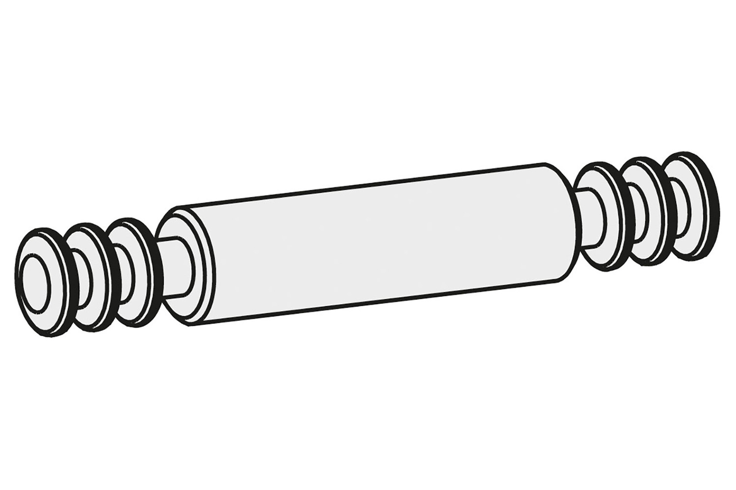 Spiraal excenter Grandes dubbele verbindingsbout - 70mm