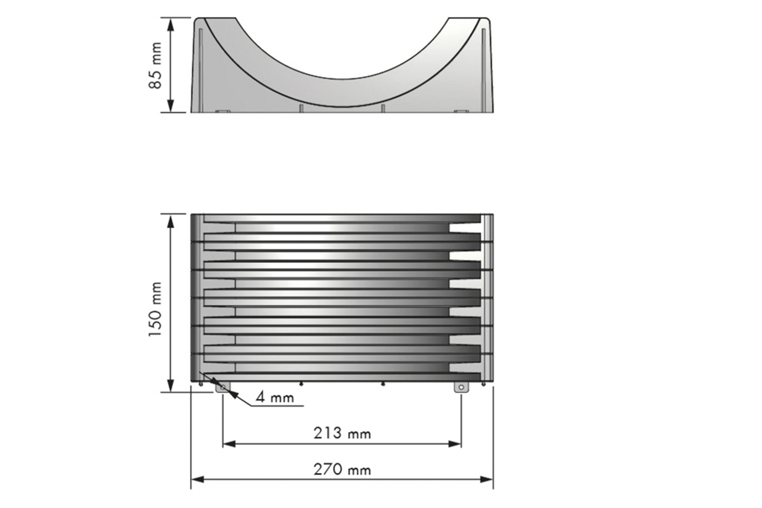 Bordenrek voor ronde borden - wit