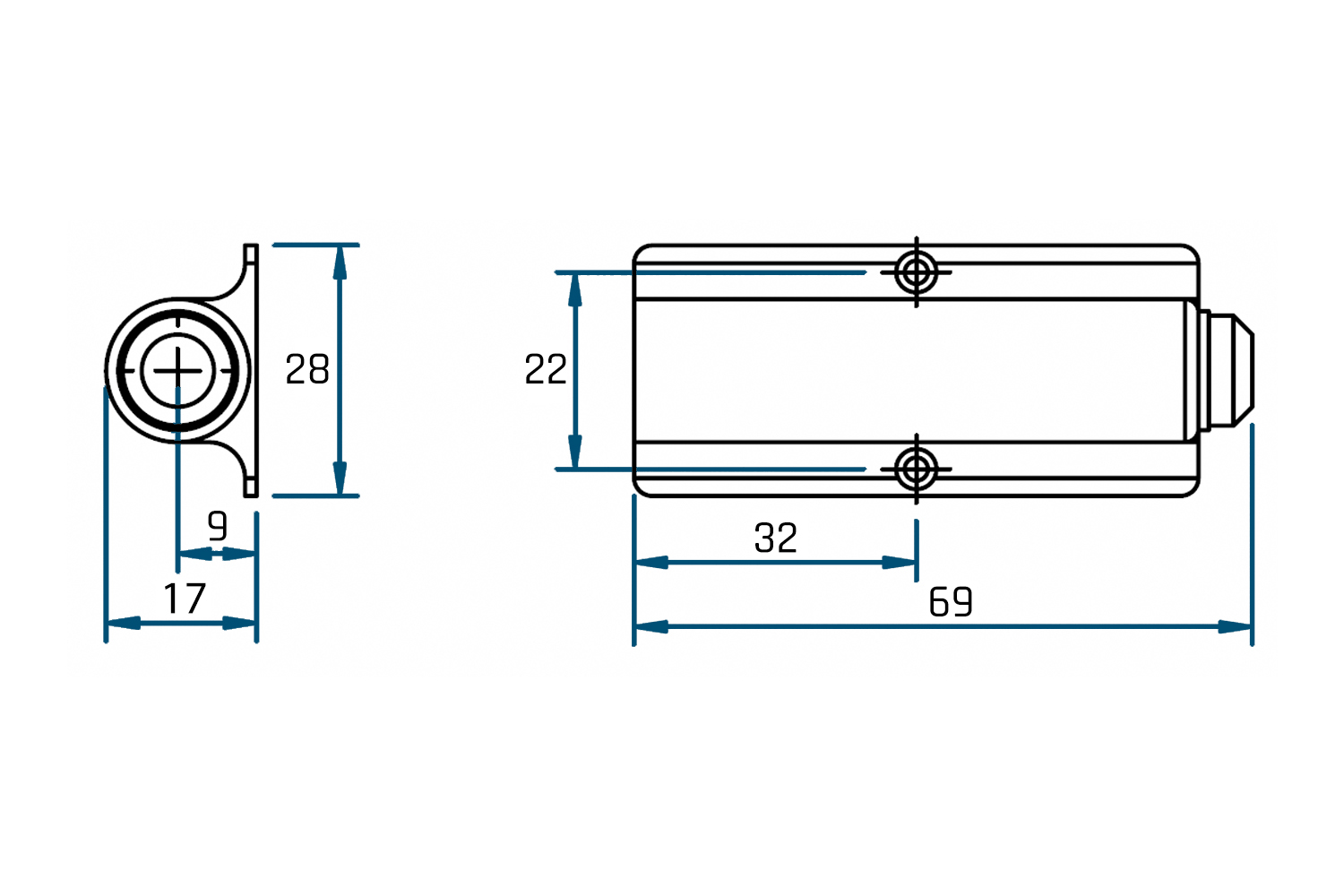 Bewegingssensor voor in kast - 12v