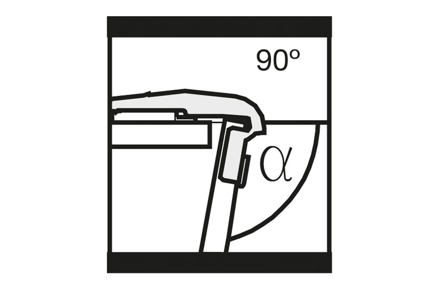 Potscharnier hoek - Mesuco 143 - 90-200° - half opdek - opschroefbaar