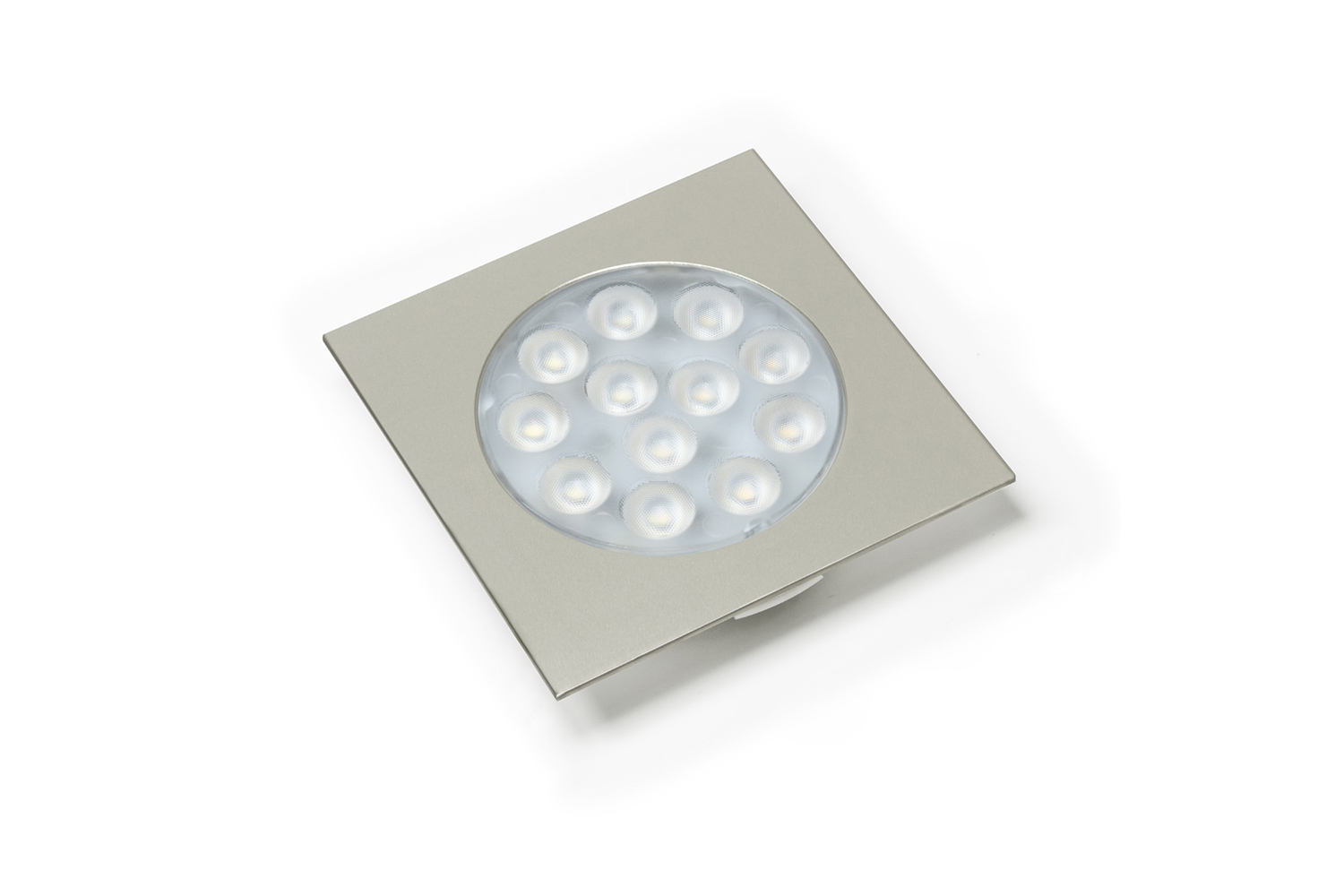 Led inbouw spot - nova plus - 2700-6500k - Ø68mm - vierkant - rvs-look - 2,8w - 12v