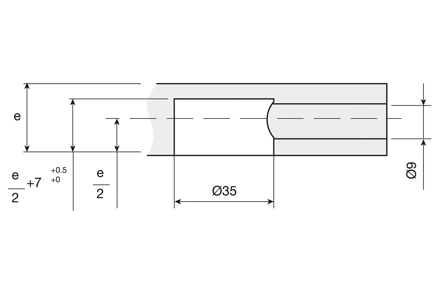 Spiraal excenter Grandes - 35mm - voor houtdikte vanaf 19 tot 34mm - zamak vernikkeld