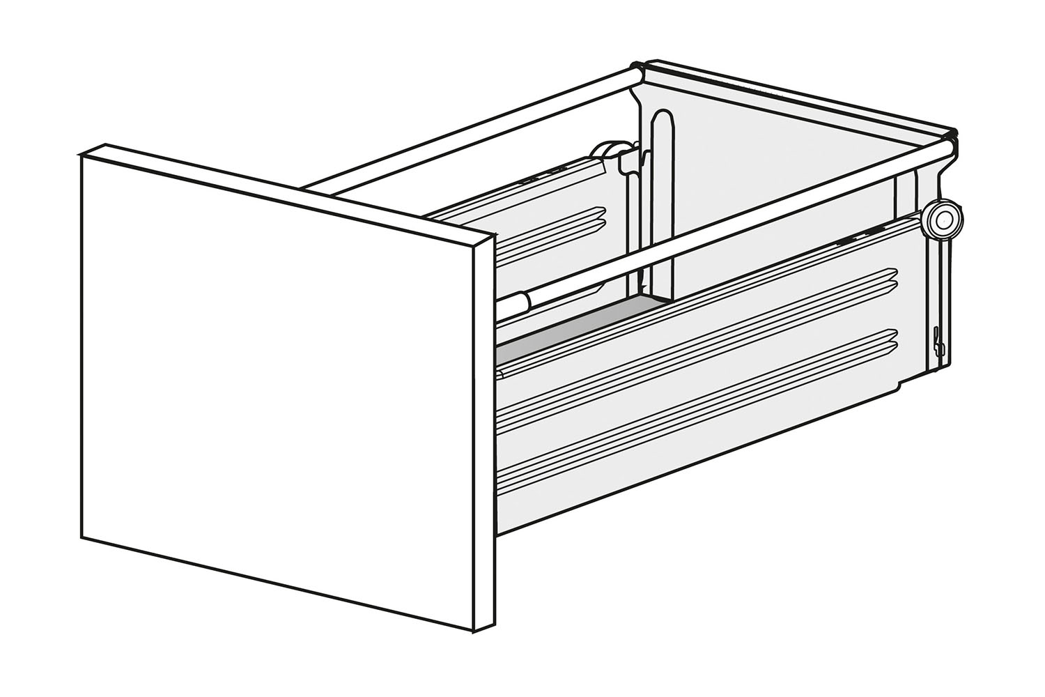 Achterwand voor laden van 150mm hoog - Supra - modulebreedte: 400mm - epoxy wit, ral9001