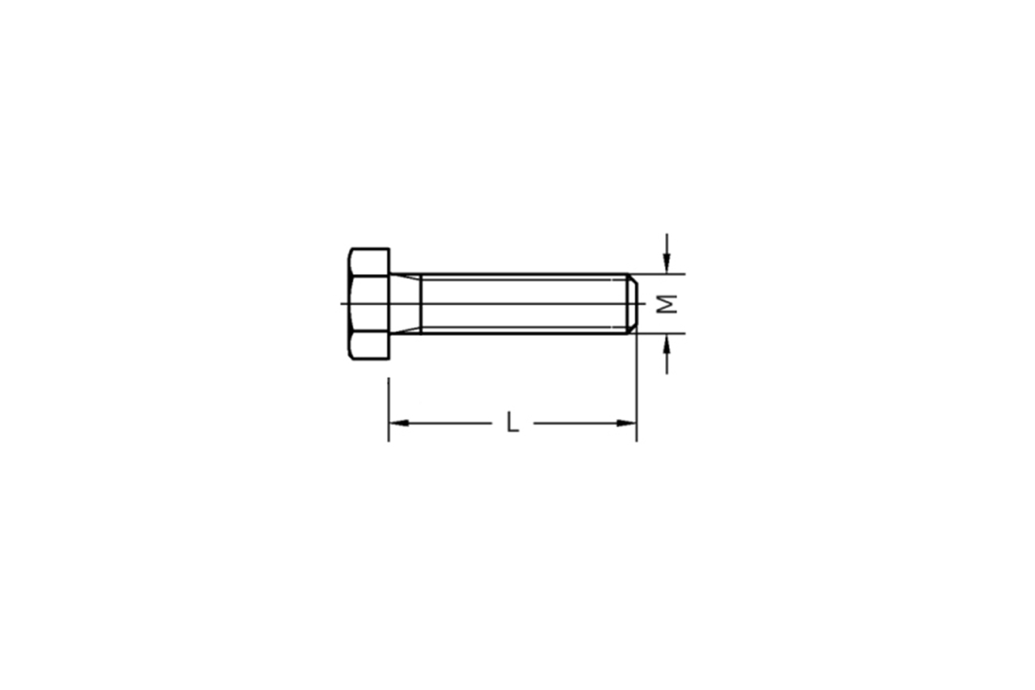 Zeskantbout - M8 x 25mm - staal verzinkt