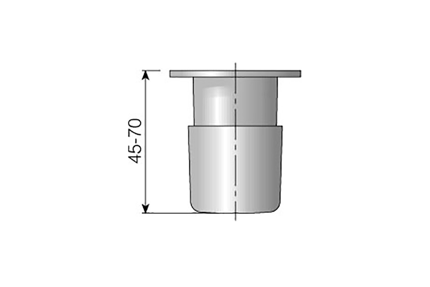 Verstelbare meubelpoten - zwart - handmatige verstelling - 45-70mm