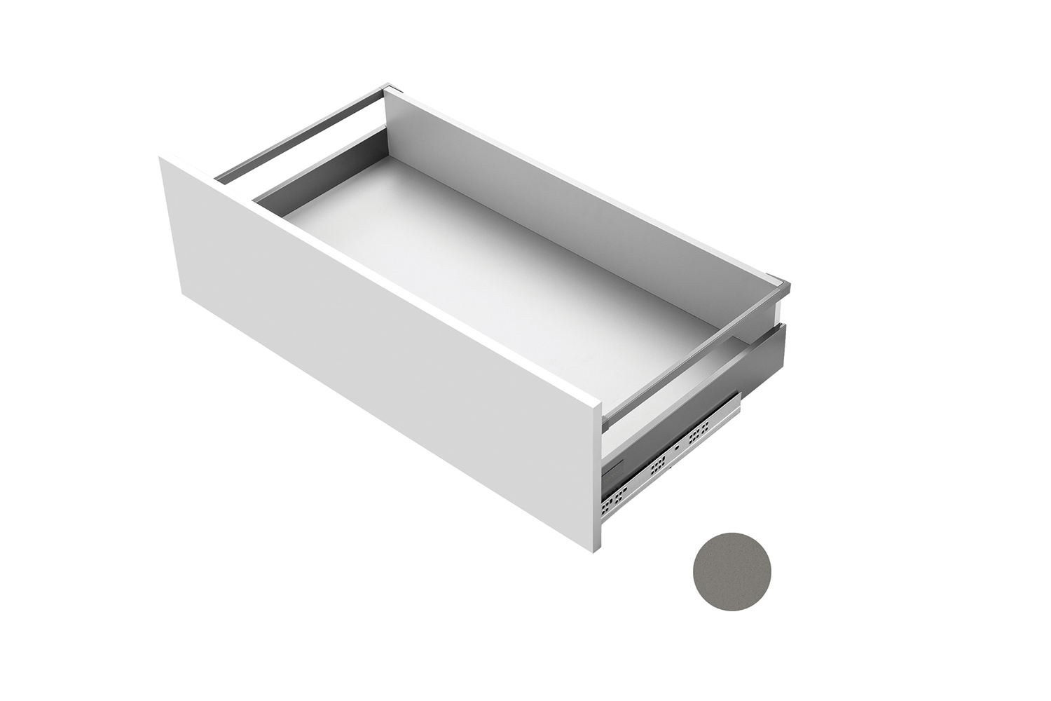 Slimbox - set voor lade h:170mm met reling - met push-to-open - d: 450mm - antraciet