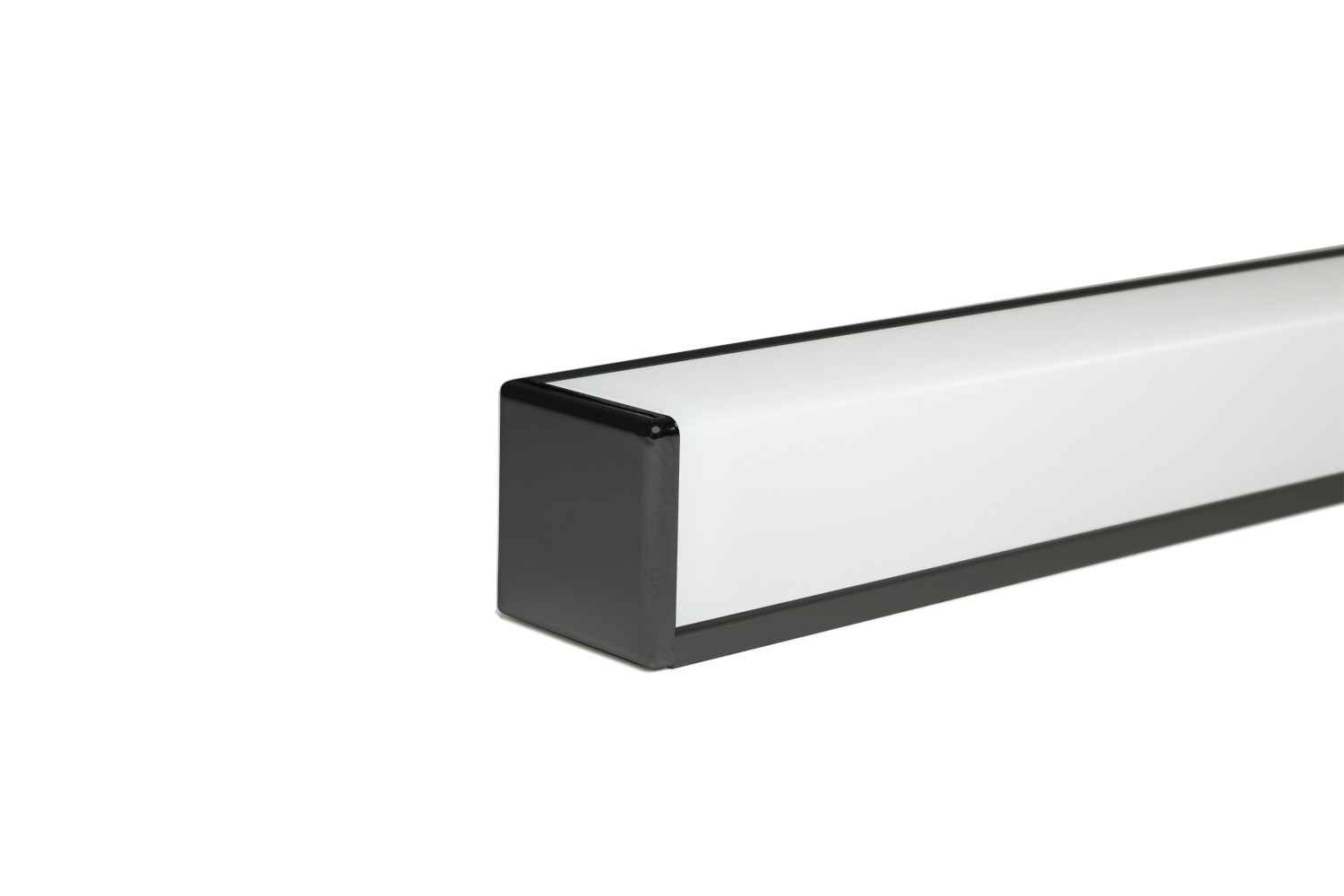 Led opbouw profiel - quattro mini - zwart - 2500mm - incl. afdekprofiel