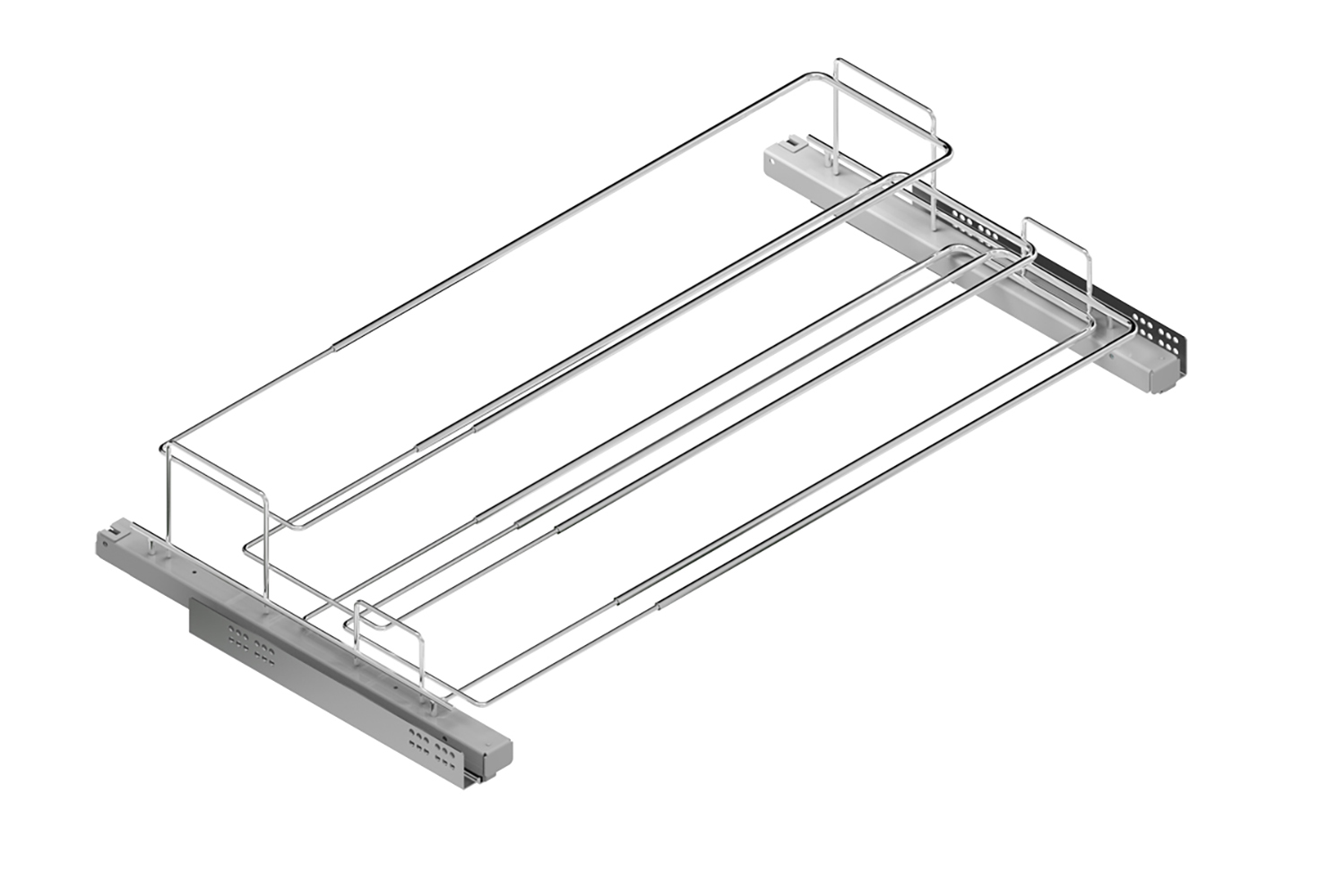 Uittrekbaar schoenenrek - zilvergrijs - 640-1000mm