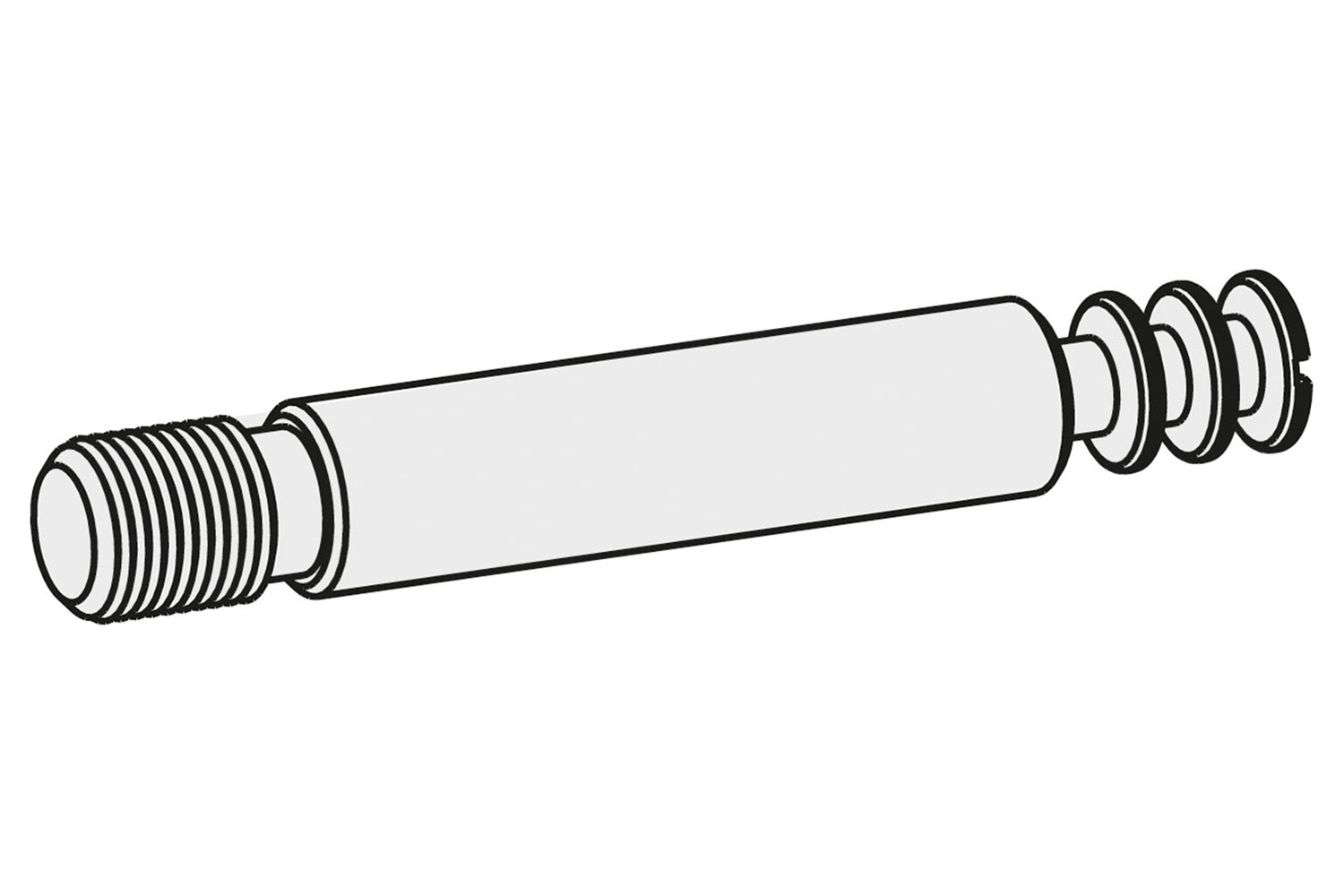 Spiraal excenter Grandes verbindingsbout - 35mm - schroefdraad m6 x 9mm - staal verzinkt