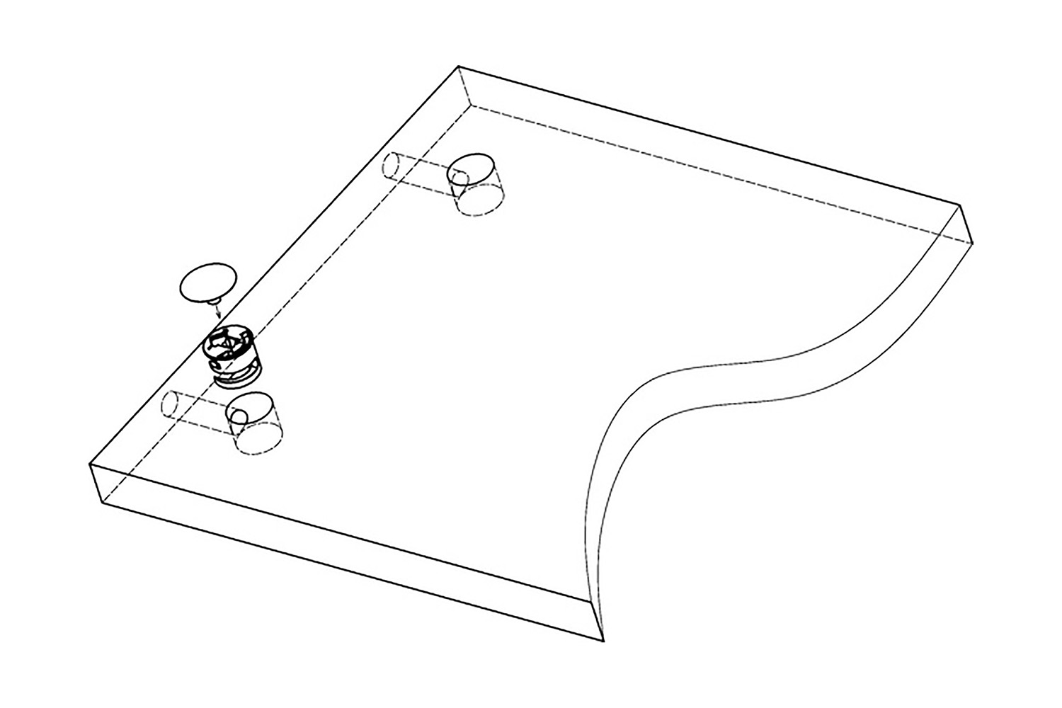 Afdekkap voor mini excenter - 15mm - Ø4mm / Ø15mm - kunststof beige