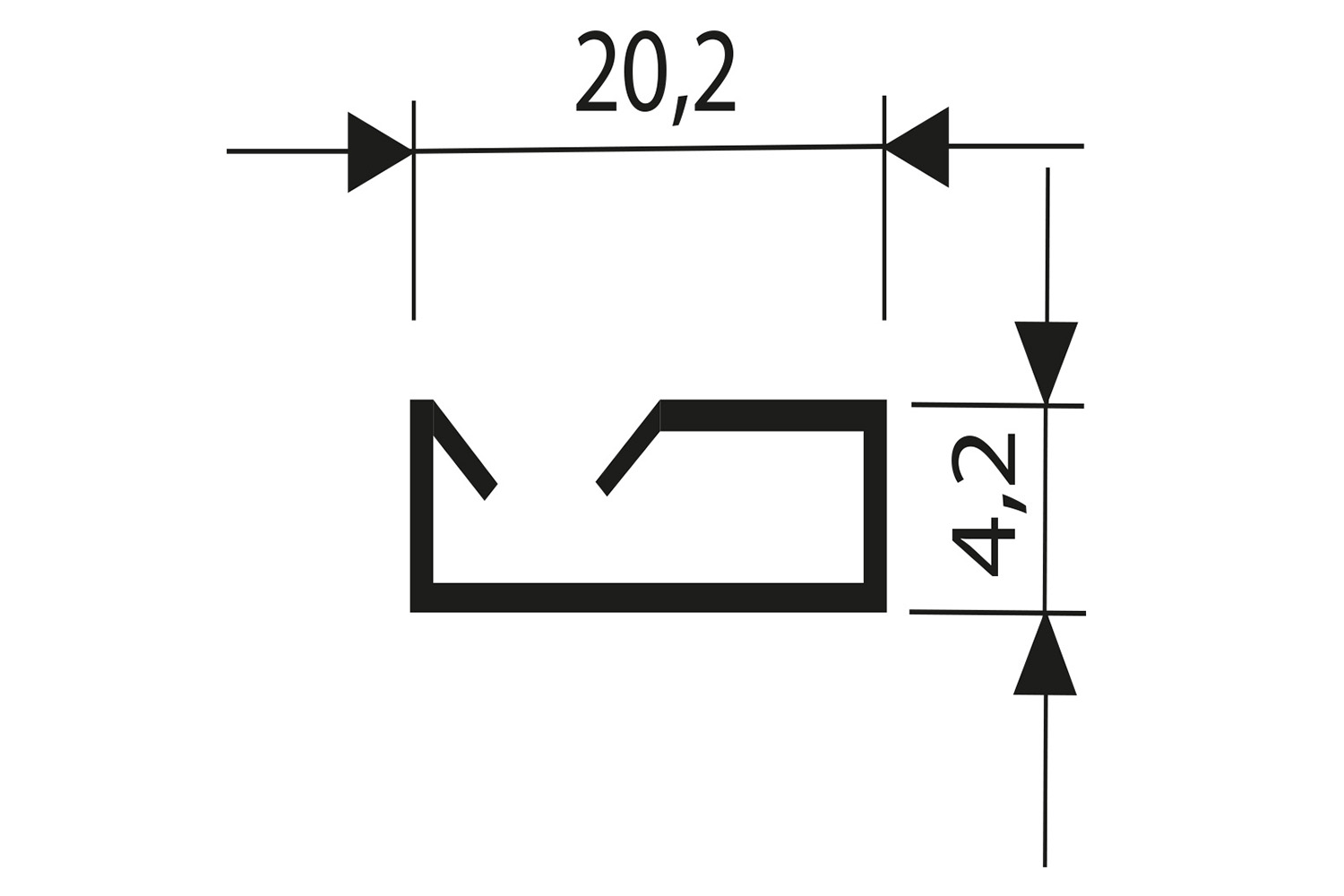 Glasprofiel - voor Screen 4 - 3000mm - transparant - voor 3-5mm glaspanelen