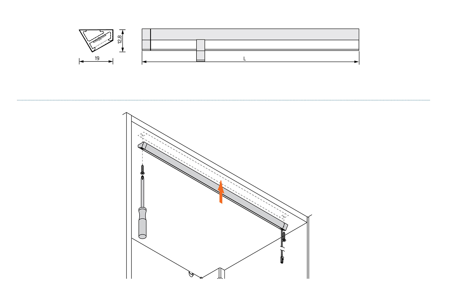 Led opbouw profielverlichting - derby ii - 2700-6000k - 800mm - rechthoek - rvs-look - 5,85w - 12v