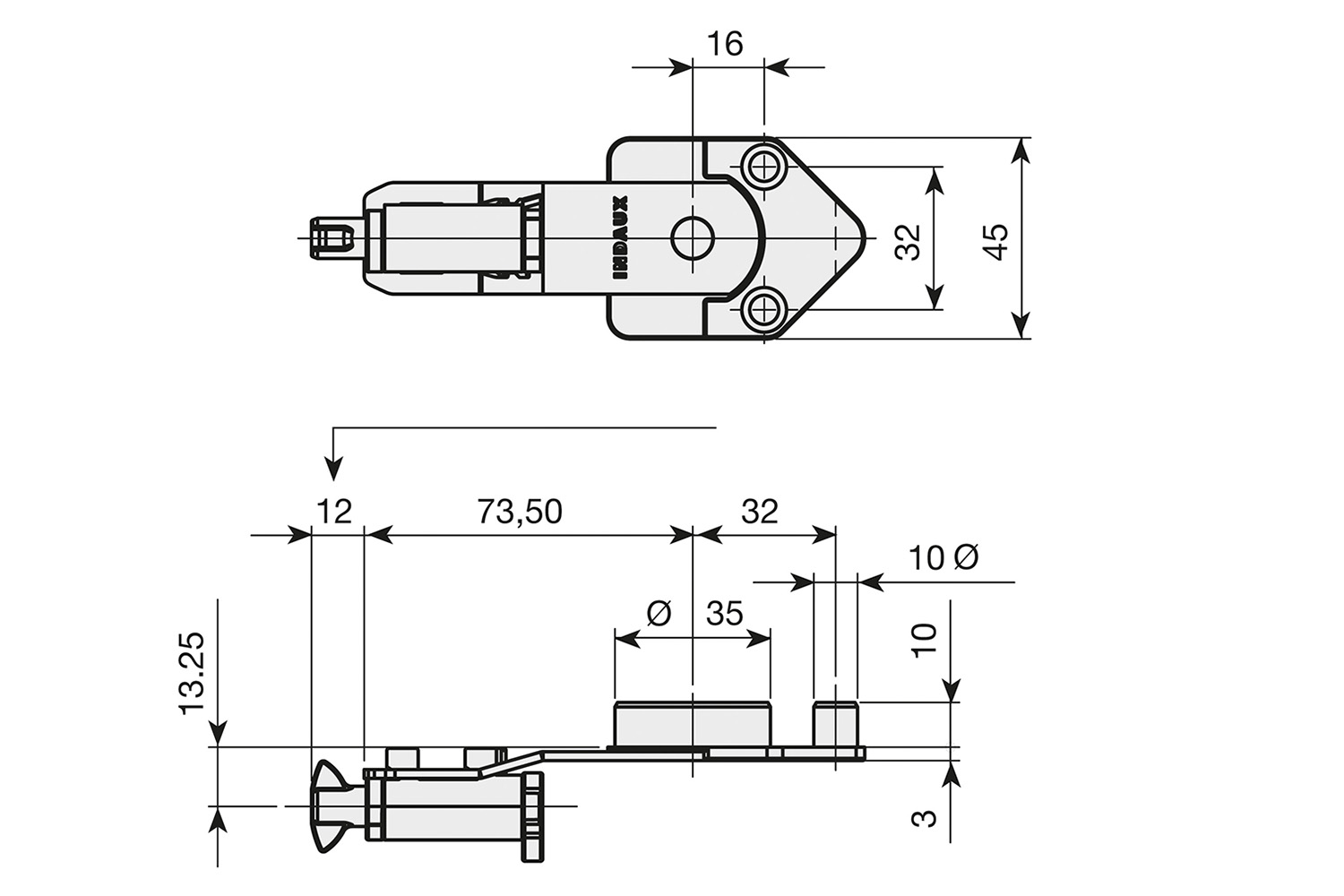 Kastophanger - atlas - opschroefbaar - 300kg