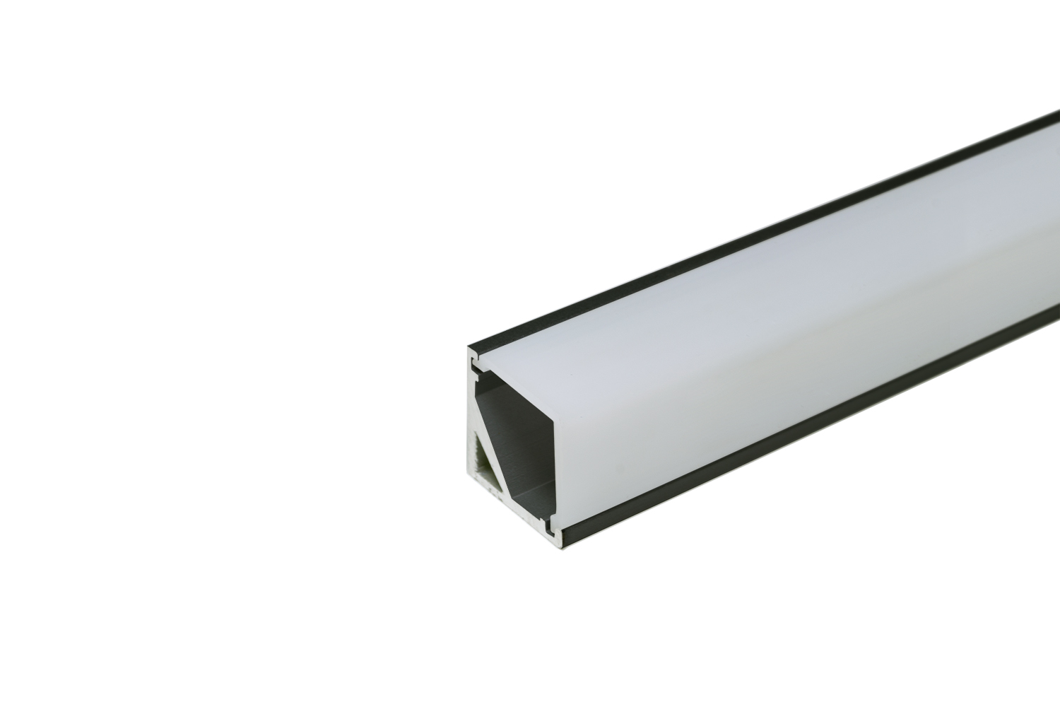 Led opbouw profiel - quattro mini - zwart - 2500mm - incl. afdekprofiel