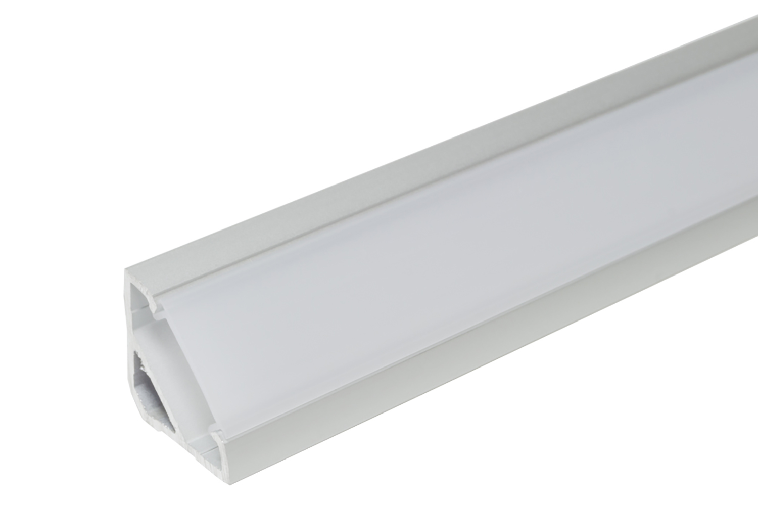 Led opbouw profiel - porto 5 - rvs-look - 3000mm - incl. afdekprofiel