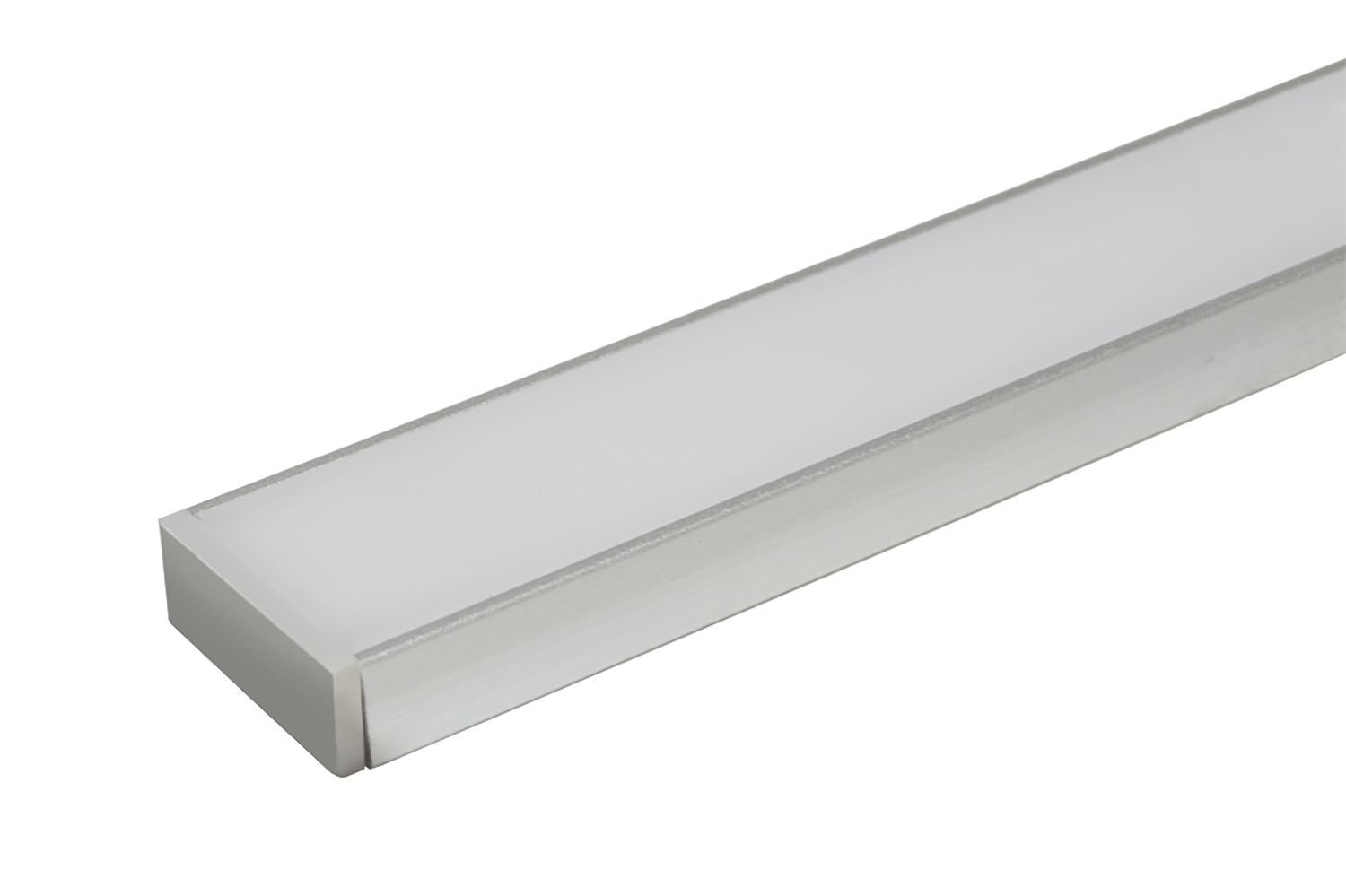 Led inbouw profiel - paris - rvs-look - 3000mm - incl. afdekprofiel